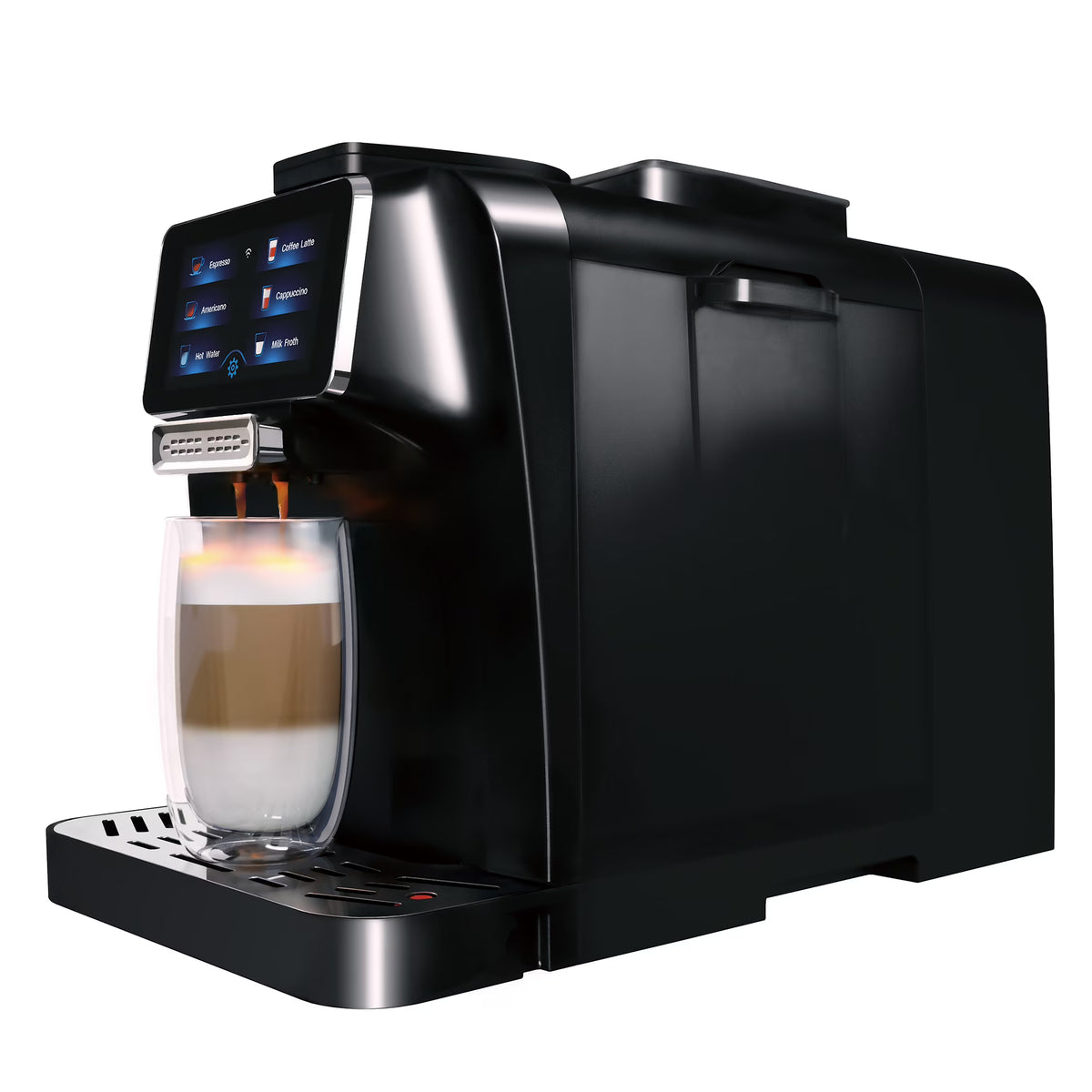 Mcilpoog WS-T6 Super-automatic Espresso Coffee Machine With Smart Touch Screen (Black)
