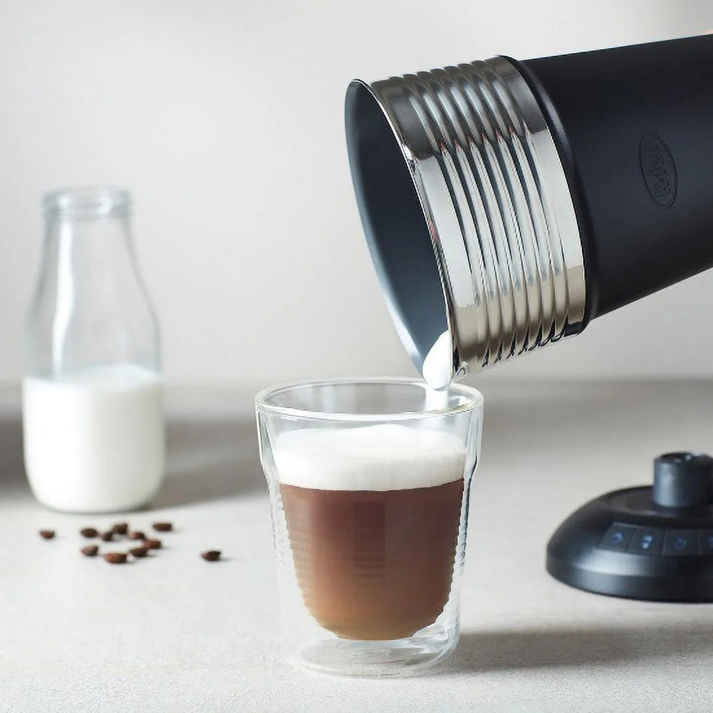 K-fee? Holiday Bundle: Twins II Single Serve Coffee and Espresso Machine PLUS Lattaero 4-in-1 Milk Frother | (Black/Copper)