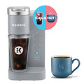 Keurig K-Iced Essentials Gray Iced and Hot Single-Serve K-Cup Pod Coffee Maker with Green Mountain Horizon Blend Coffee Pods, 24 Count