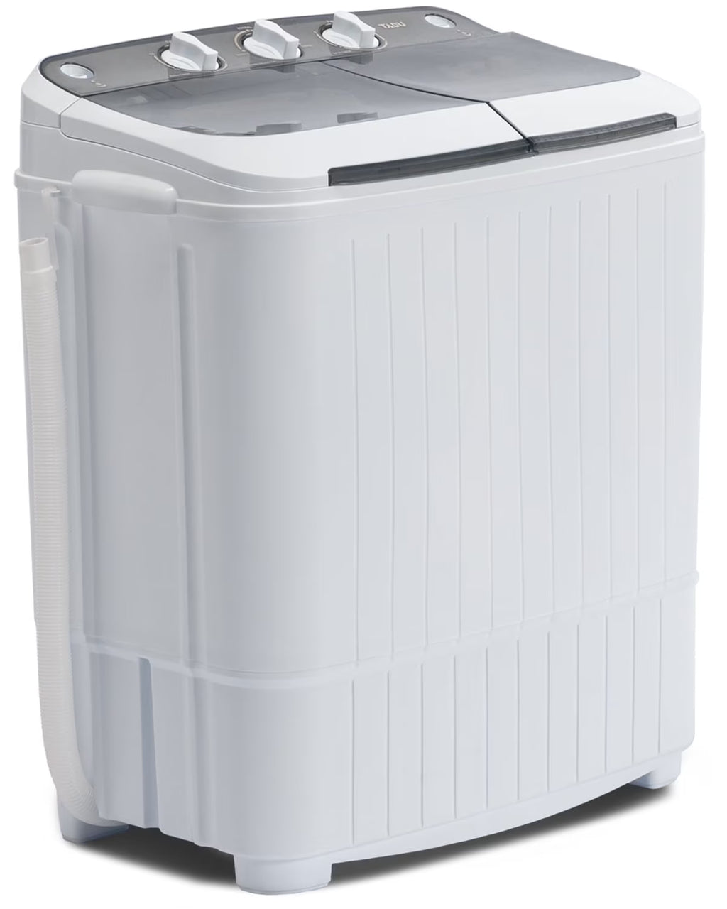 Muhub 18 lbs Portable Washing Machine,Compact Twin Tub Wash&Spin Combo for Apartment, Dorms, Gray