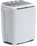 Muhub 18 lbs Portable Washing Machine,Compact Twin Tub Wash&Spin Combo for Apartment, Dorms, Gray