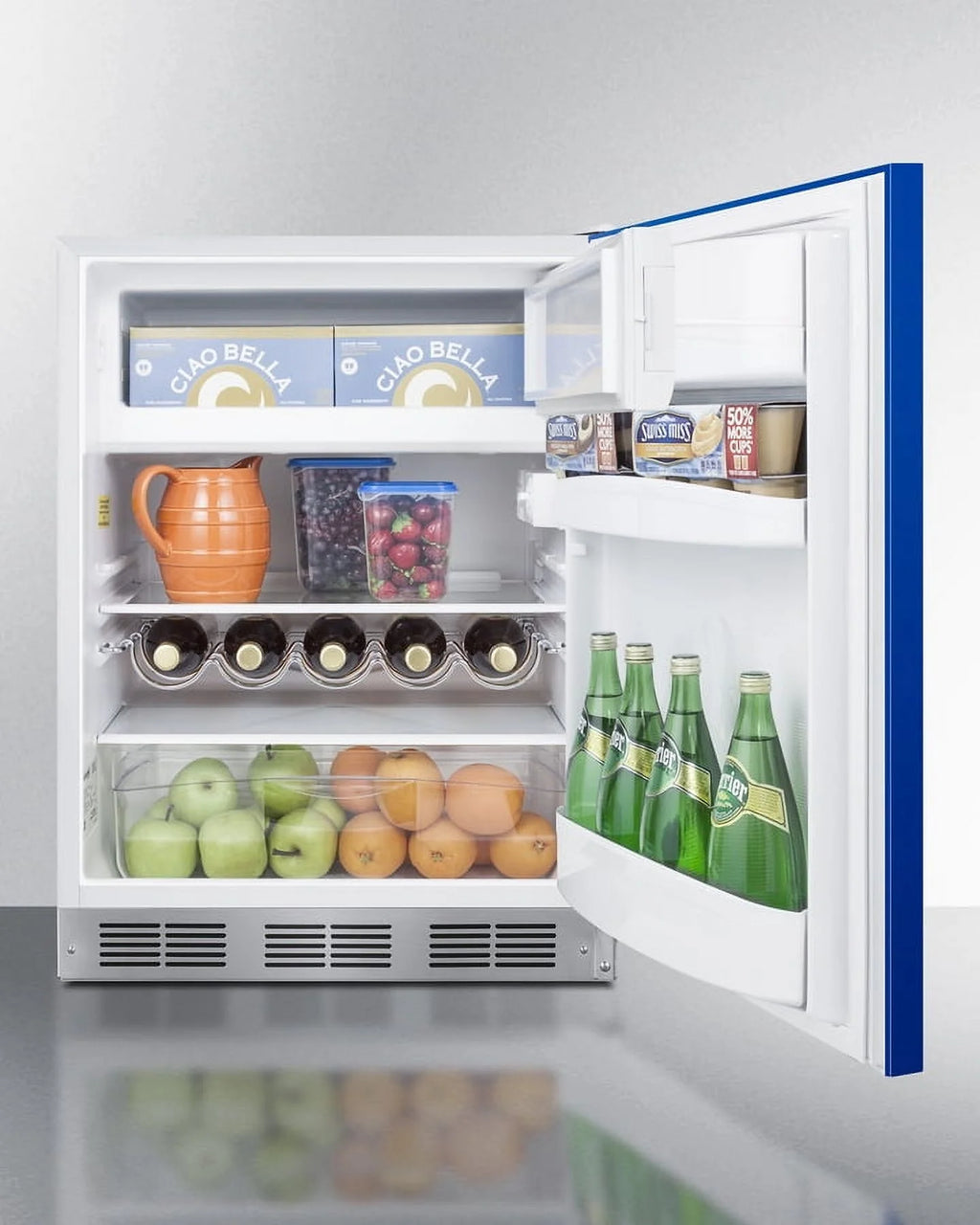 Summit Brf631bk 24 Inches Wide 5.1 Cu. Ft. Compact Refrigerator And Freezer Combo - Yellow