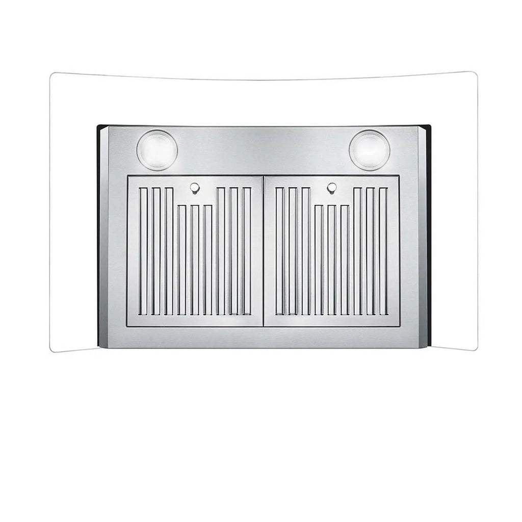 Tieasy 30 inch Wall Mount Range Hood Stainless Steel 700 CFM Black Touch Panel Kitchen Vent Fan