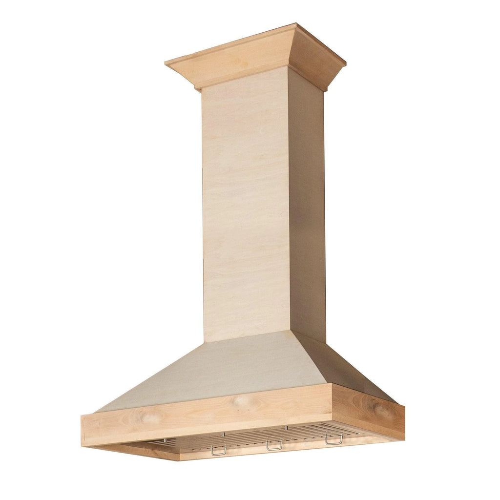 ZLINE 30 in. Unfinished Wooden Wall Mount Range Hood - Includes Motor