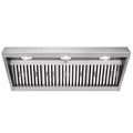 Akicon 48 Inch Range Hood Insert, Stainless Steel 8" Ducted Insert/Built-in Kitchen Vent Hood with 1200 CFM Suction, Dimmable LED Lights and Dishwasher Safe Filters, 4 Speed-Cool White