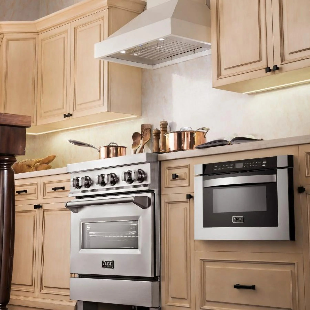 ZLINE 30 in. Wooden Wall Mount Range Hood in Black - Includes Motor