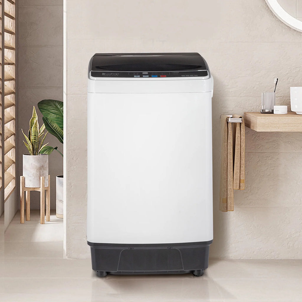 BAYUELSWU Portable Washing Machine 17.6lbs Full-Automatic Washing Machine, Apartment Washing Machine 10 programs 8 Water Level Selections with Led Display for Apartment, Home, Dorm, RV