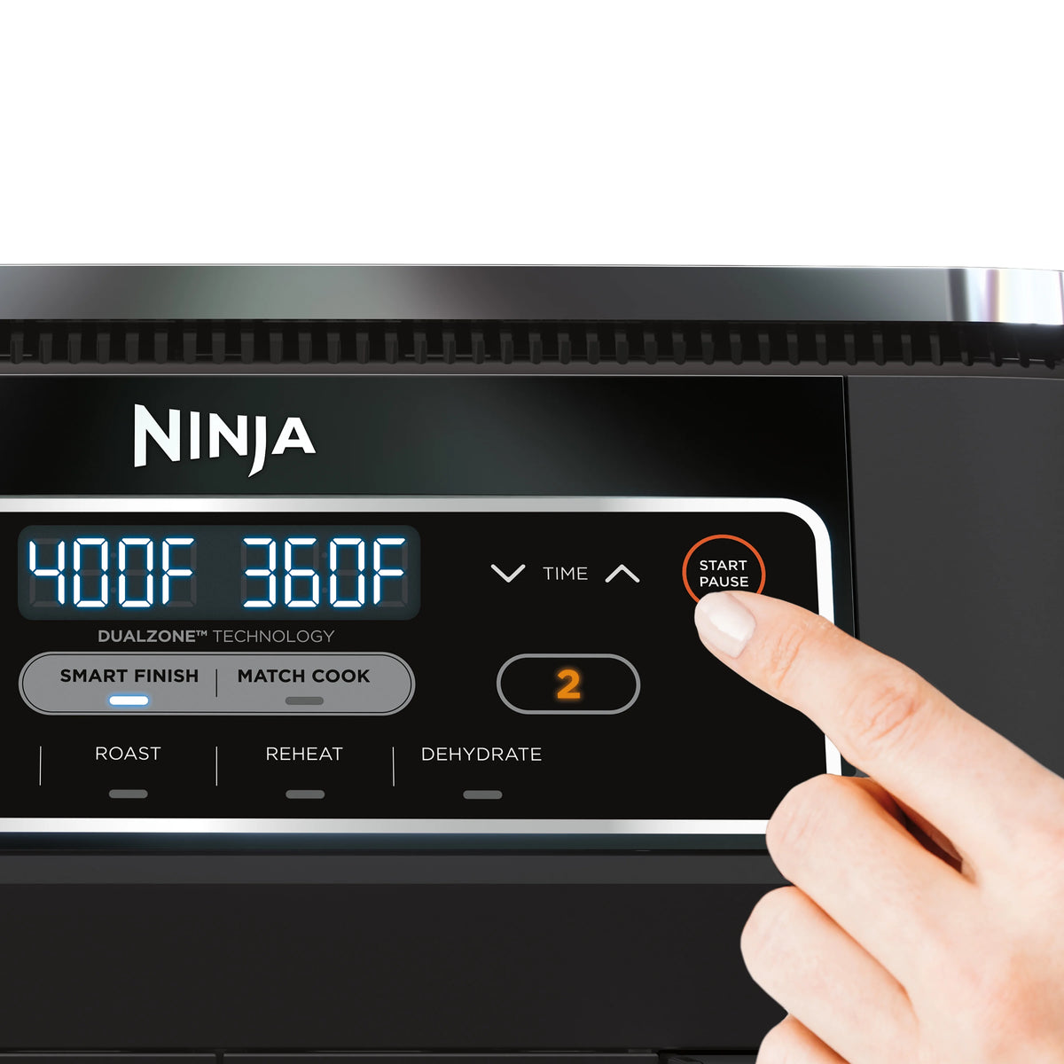 Restored Ninja DZ100 Foodi? 4in1, 8Qt., 2Basket Air Fryer with Dualzone? Technology (Black) (Refurbished)