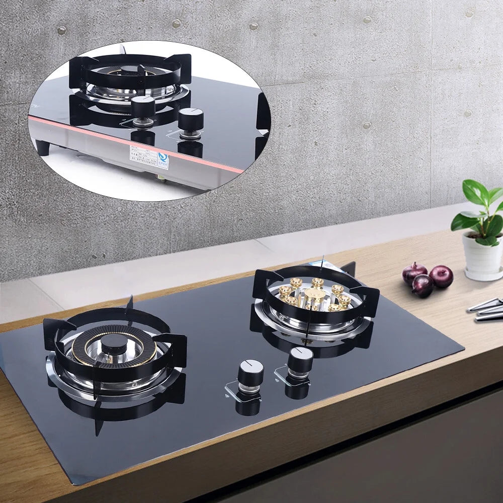 2-Burner Natural Gas Stove, Built-in Gas Cooktop Stove for Home Kitchen