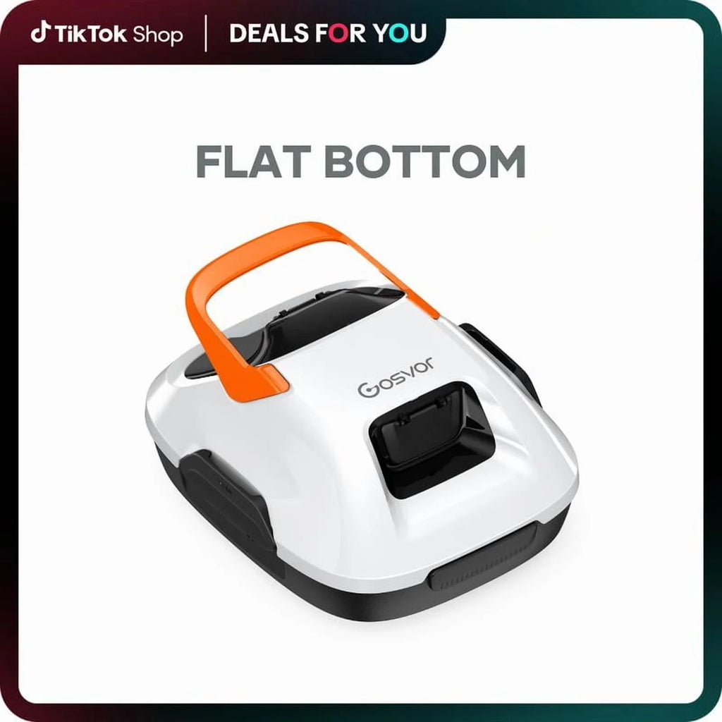 Cordless Robotic Pool Cleaner for Flat Bottom Above-Ground Pools, 90 Min Runtime, Automatic Vacuum, Portable, Self-Parking, up to 860 Sq.ft