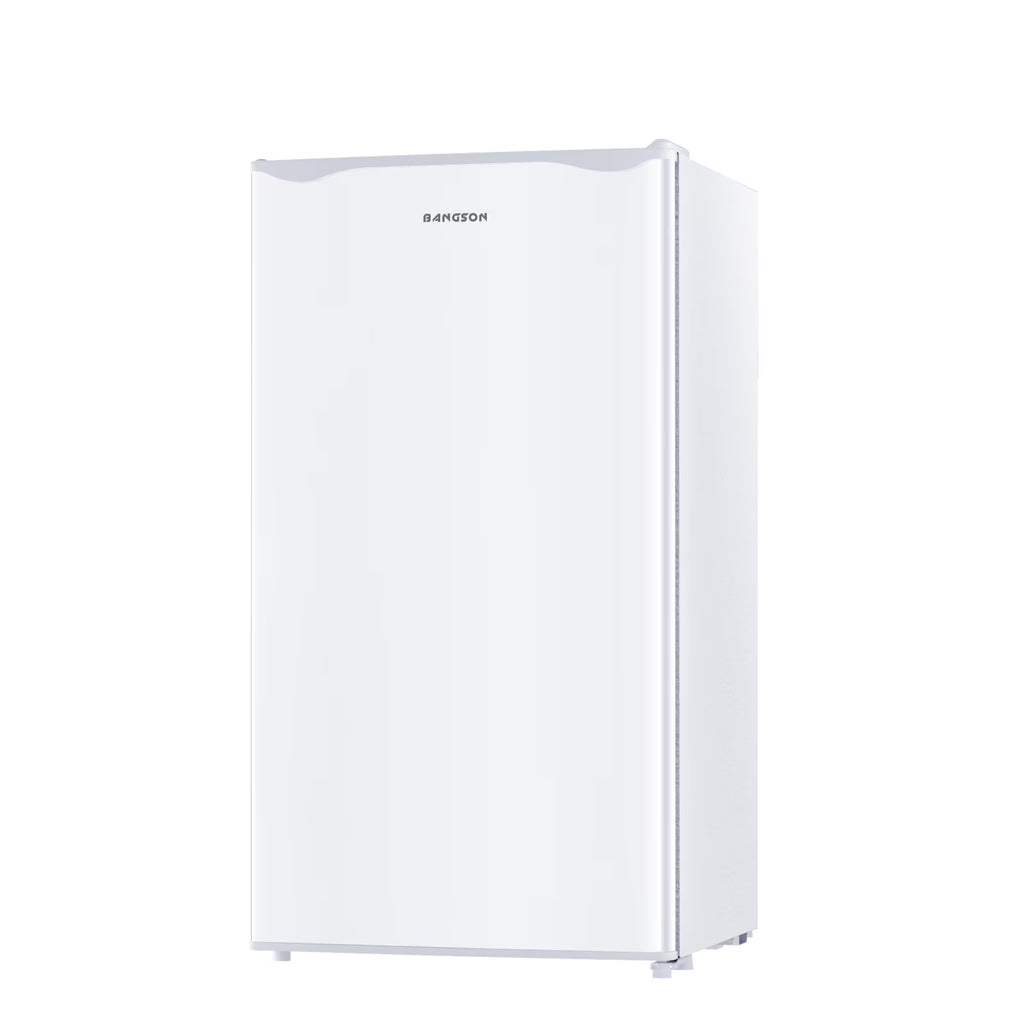BANGSON 3.2 Cu.Ft. Mini Fridge, Compact Refrigerator with Reversible Door, Silver