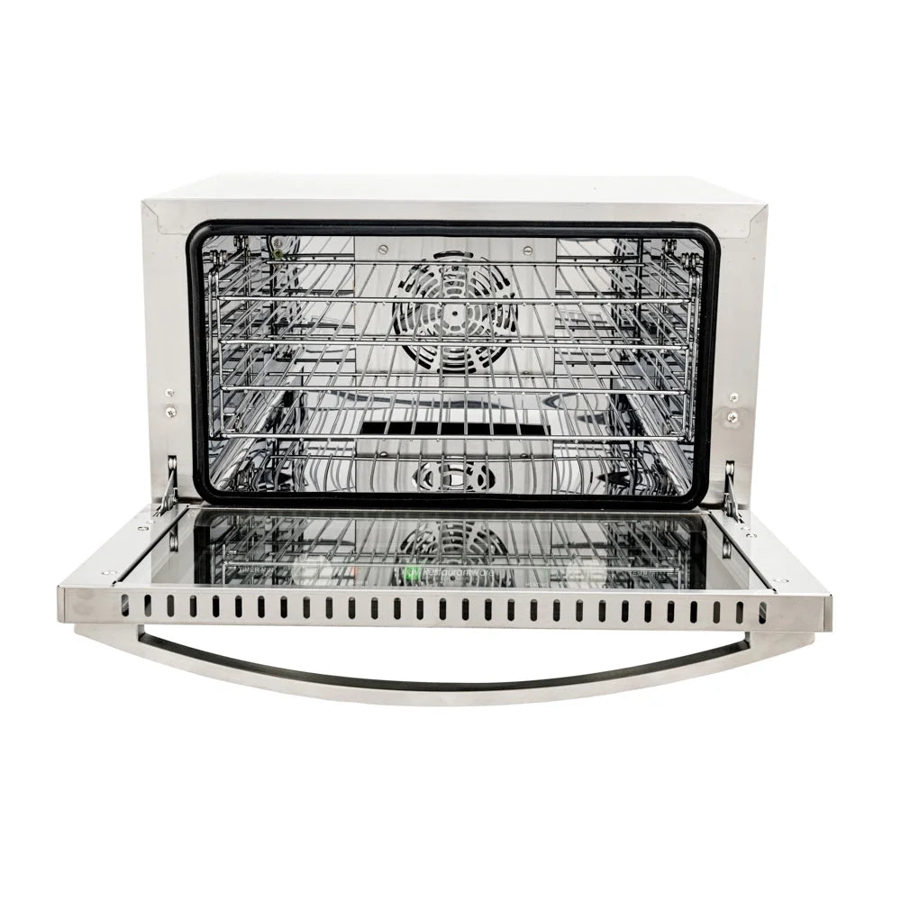 Hi Tek Stainless Steel Half Size Countertop Convection Oven - 120V, 1600W - 1.5 cu ft - 1 count box
