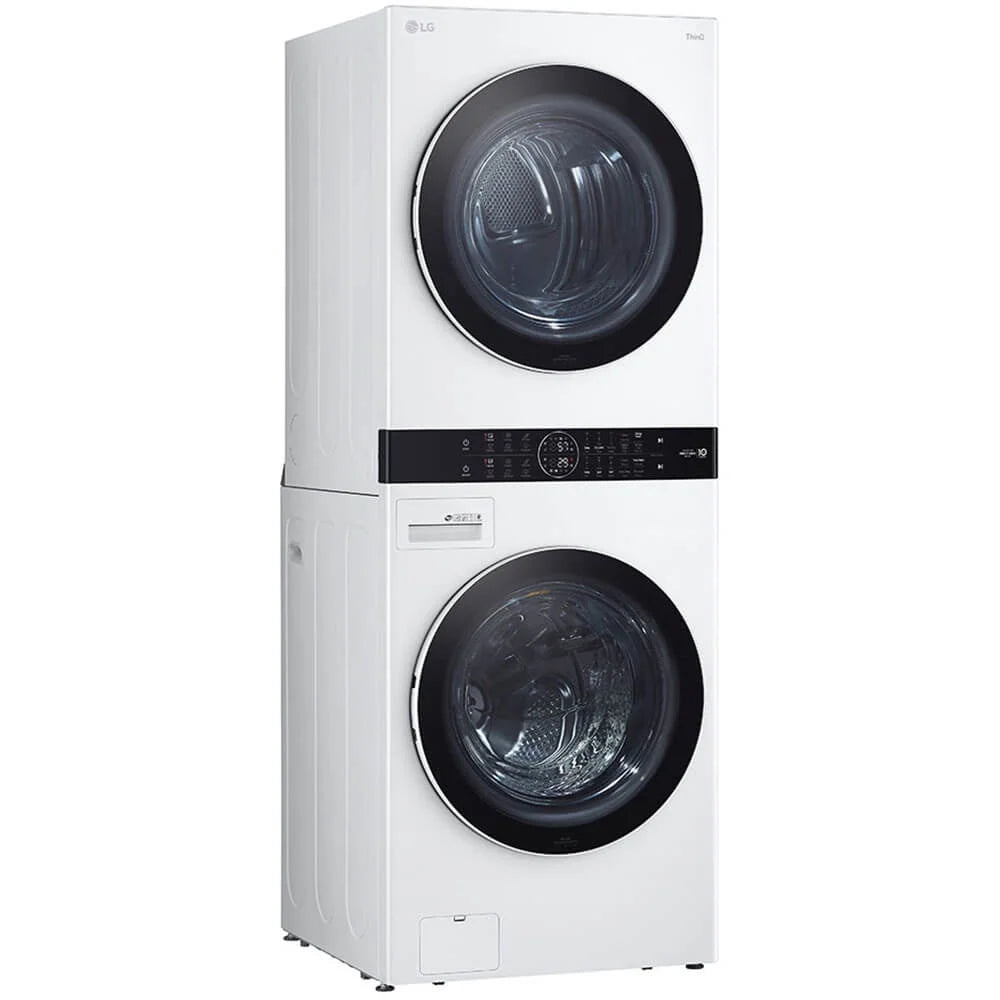 LG WKGX201HWA 27 inch White WashTower Laundry Center with 4.5 cu. ft. Washer and 7.4 cu. ft. Gas Dryer