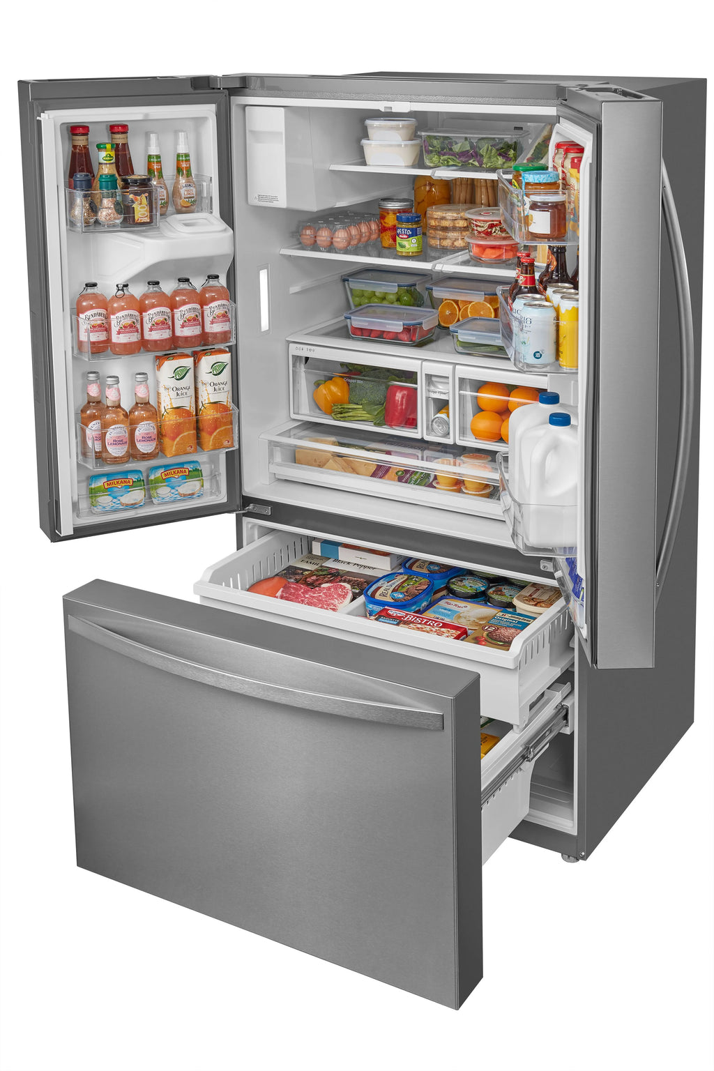 Kenmore 28.6 cu. ft. French Door Refrigerator with Dual Evaporator Cooling, Fingerprint-Resistant Stainless Steel, Adjustable Shelving and Ice/Water Dispenser