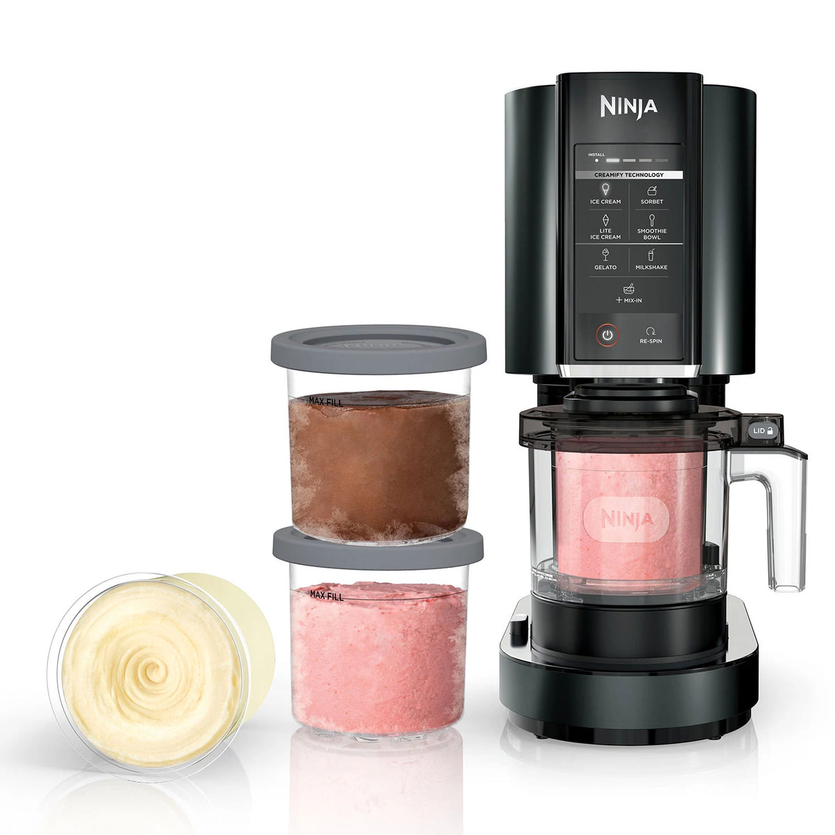 Ninja CN315A Creami Ice Cream & Sorbet Maker, 7 Frozen Treat Programs, 4 Pints