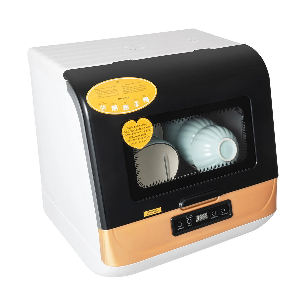 Dish washer Large Capacity Portable Washer Mini Dish Washer Compact Counter-top for clean tableware, vegetables, fruits