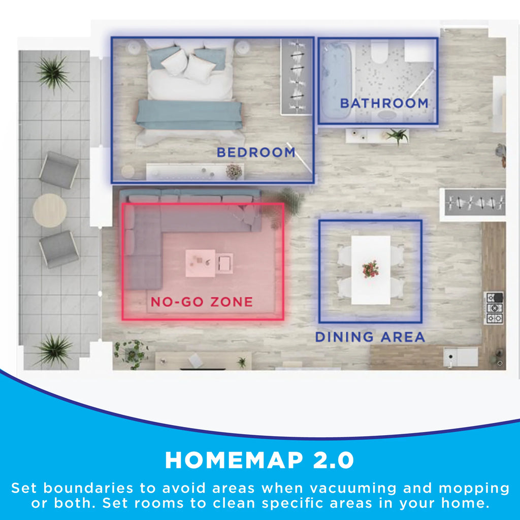 iHome AutoVac Luna Pro New 3-in-1 Robot Vacuum and Vibrating Mop with Auto Empty Base, Self-Emptying, Smart Mapping, Wi-Fi Connected, LIDAR Navigation, Mop Combo, Pet Hair, Hard Floor, Carpet