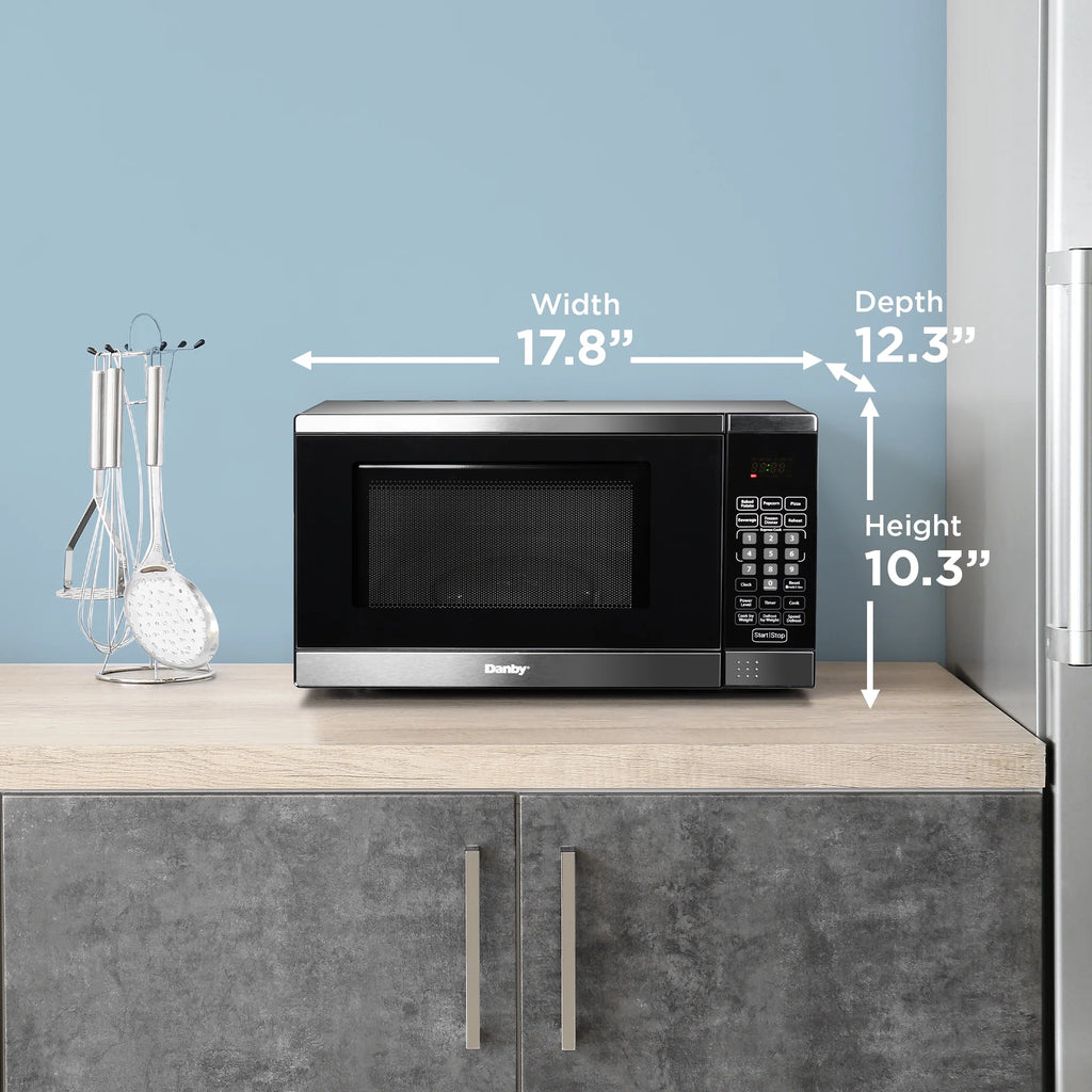 Danby Designer 0.7 cu. ft. Space Saving Under the Cupboard Microwave in Stainless Steel (DDMW007501G1)