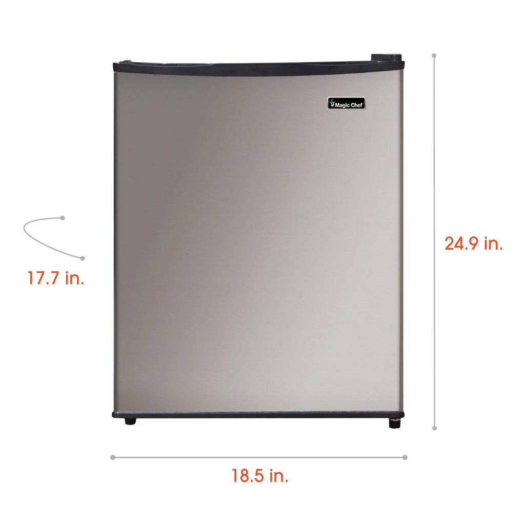 Magic Chef New 17.3 inch Width 1.7 Cu. ft. Compact Refrigerator with Single Door Color in Black