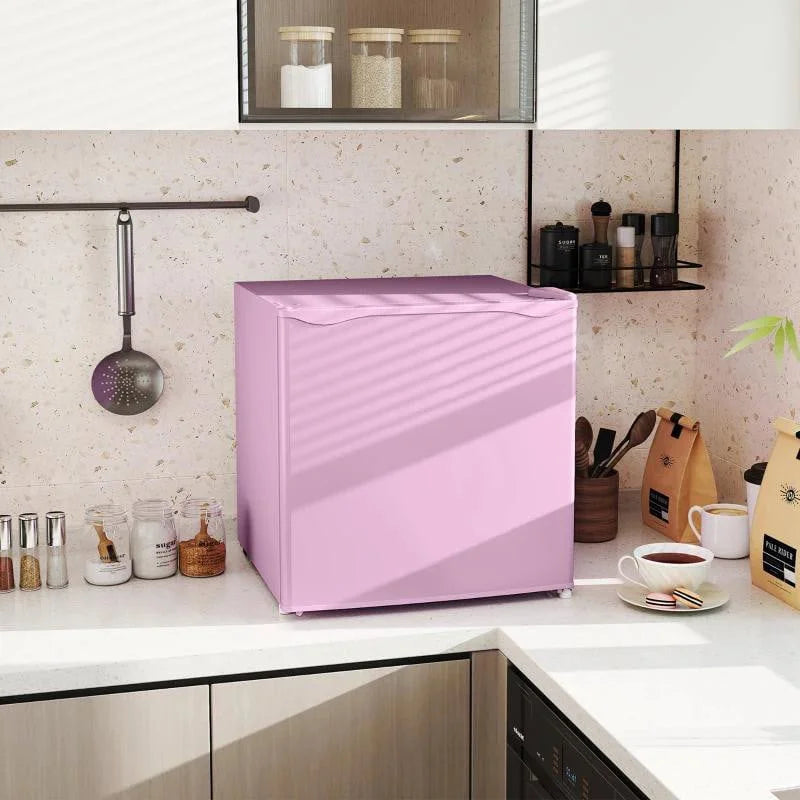 Resenkos 1.1 Cu.Ft Countertop Mini Freezer, Compact Upright Freezer with Removable Shelves, Red