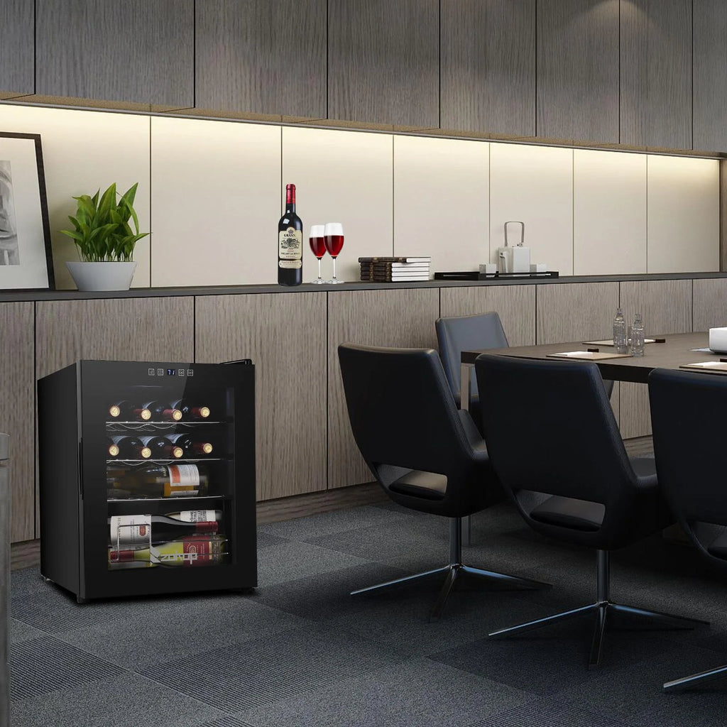 Ktaxon 18 Bottle Compressor Wine Cooler Freestanding Wine Fridge, Fast Cooling, Low Noise