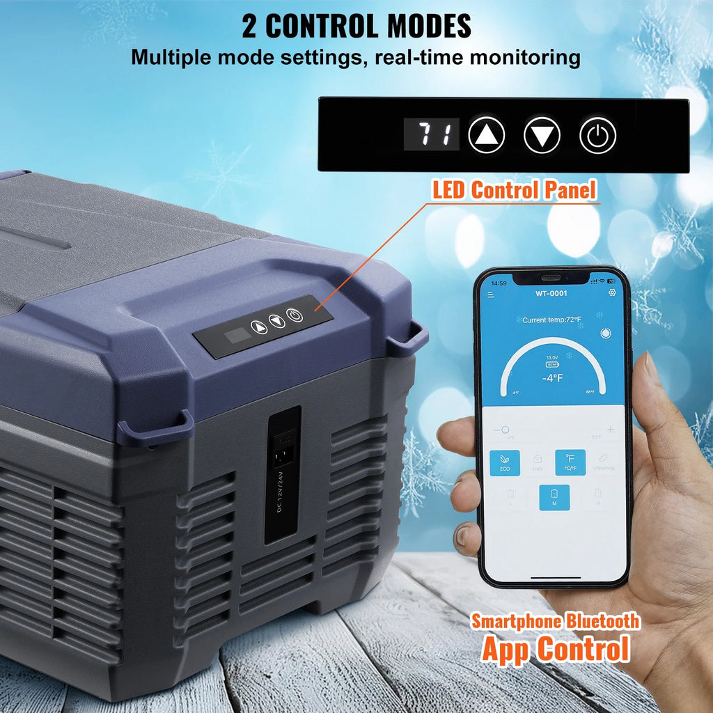 XYTREWPortable Car Refrigerator Cooler Freezer Compressor 9 L Single Zone for Car Home �?9  Single temperature zone compressor refrigeration car refrigerator, portable refrigeration and freezing