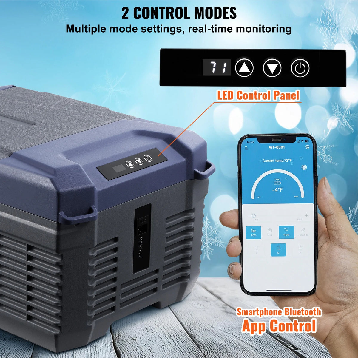 XYTREWPortable Car Refrigerator Cooler Freezer Compressor 9 L Single Zone for Car Home �?9  Single temperature zone compressor refrigeration car refrigerator, portable refrigeration and freezing