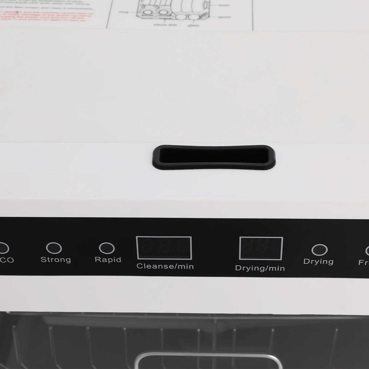 6.8L/1.8 Gallon Rectangular White Portable Mini Dishwasher Countertop Dishwasher, Household Mini Dishwasher