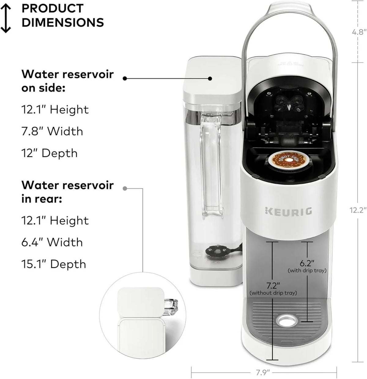 Restored Keurig KSK910WH K-Supreme Single Serve K-Cup Pod Coffee Maker, White (Refurbished)