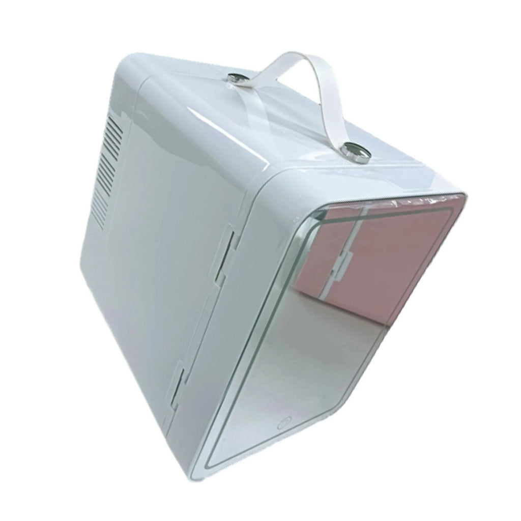 CUTICATE 12V Car Refrigerator Makeup Fridge 3 Mode Lighting with Personal Beauty Refrigerator Small Refrigerator for Vanity white