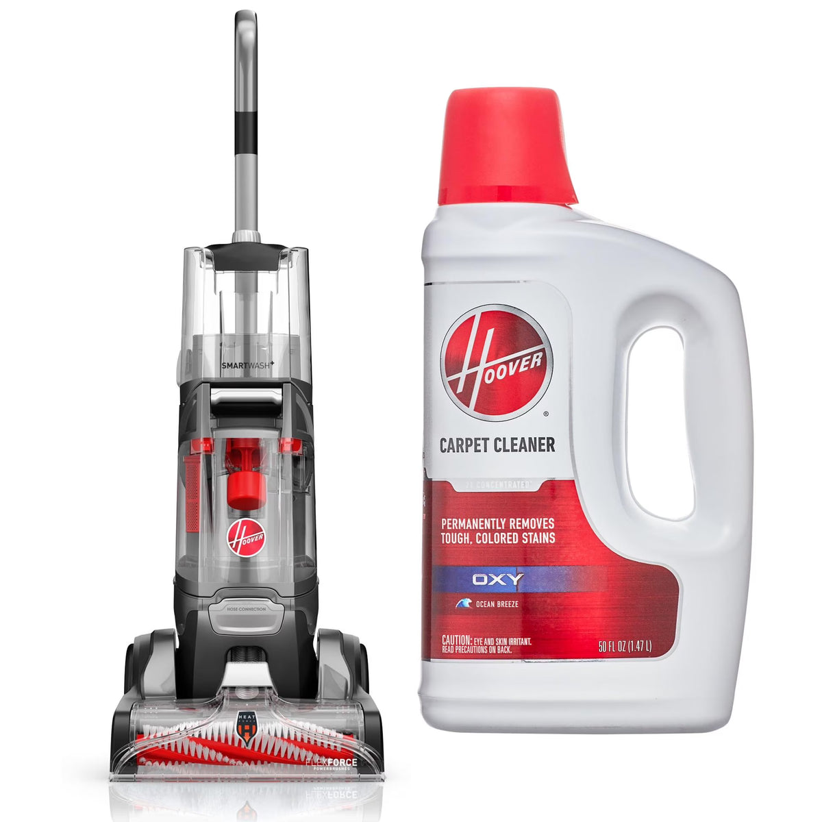 Hoover SmartWash Essentials Automatic Upright Carpet Cleaner Machine, for Carpet & Upholstery, Quick Dry Mode, Upholstery Tool Attachment, FH52110