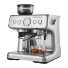 Choco Moon Espresso Machine w/Grinder, 15 Bar Semi-Automatic Coffee Maker with Milk Frother, Steam Wand & Pressure Gauge for Cappuccino, Latte, PID Control System, Silver
