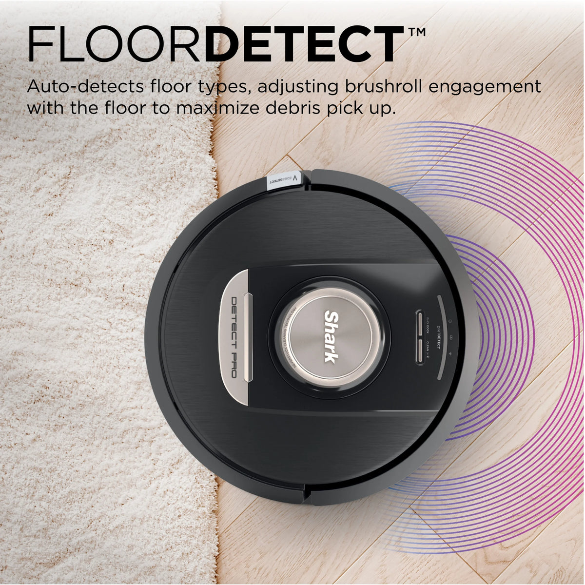 Shark PowerDetect? Self-Empty Robot Vacuum with NeverStuck & Detect Technologies, Auto Deep-Clean Carpets & Hardfloors, HEPA Bagless Base Neutralizes Odors, for Pet Hair, WiFi, RV2820AE