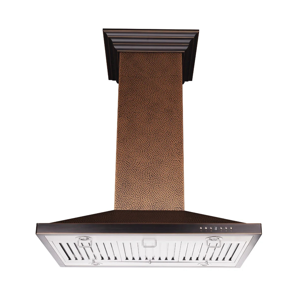 ZLINE 36 in. Designer Series Hand Hammered Copper Island Mount Range Hood (8GL2Hi-36)
