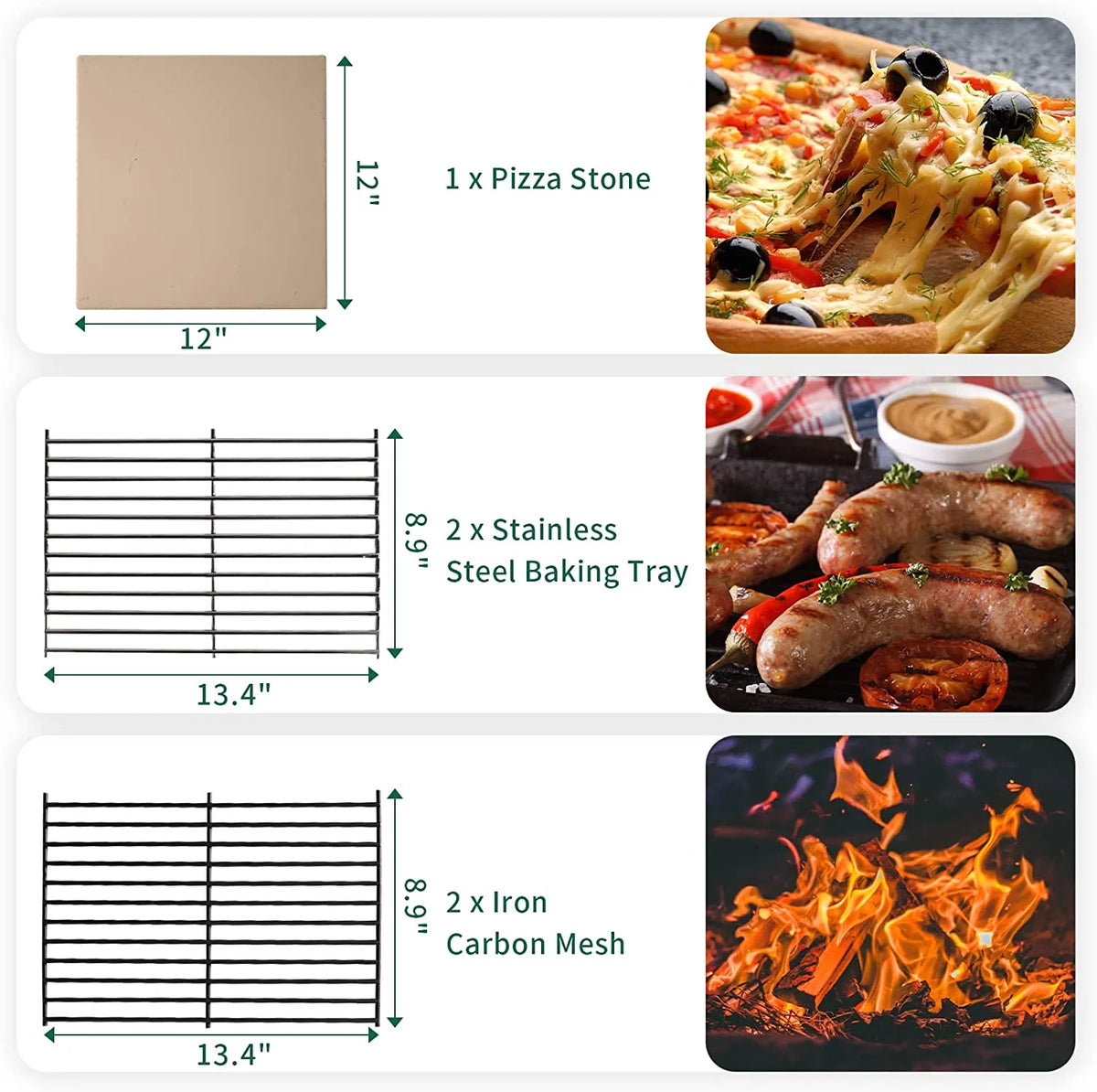 UDPATIO Outdoor Pizza Oven Wood Fired, Wood Pizza Ovens for Outside with Waterproof Cover, Pizza Stone, Peel, 2 Layer Steel, Freestanding Steel Oven with 2 Wheels for Kitchen BBQ Backyard Party