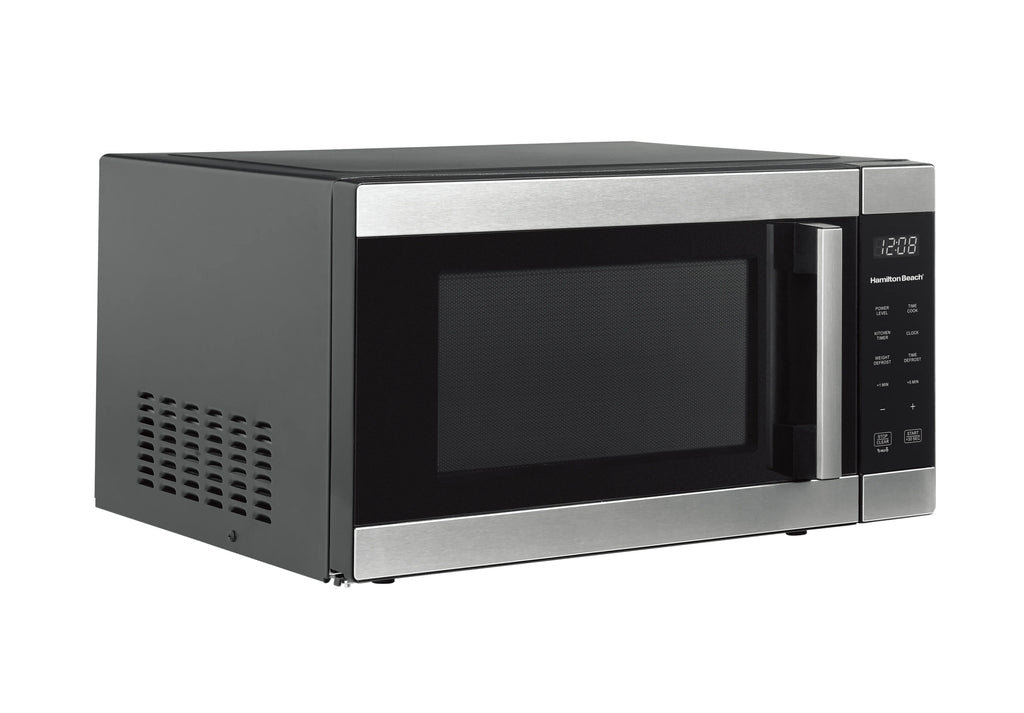 Hamilton Beach 1.6 Cu ft Sensor Cook Countertop Microwave Oven, 1100 Watts, Stainless Steel, New