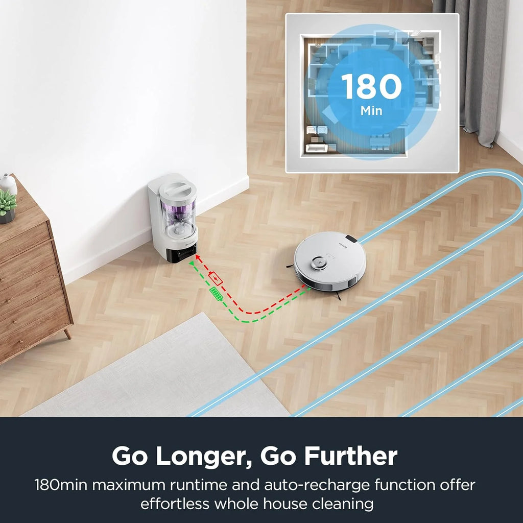 Eureka Cordless Robot Vacuum Cleaner - Suction and Auto Lifting Mop