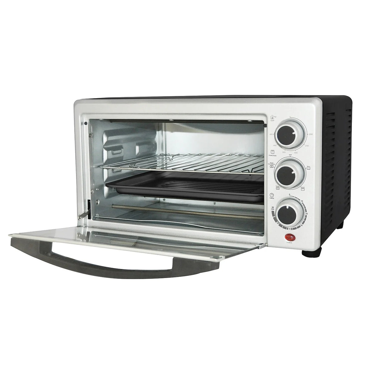 Premium Levella 0.7 Cubic Foot 6-Slice Toaster Oven Silver PTO210C