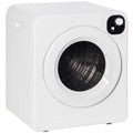Resenkos Compact Laundry Dryer 1300W Portable Clothes Dryer with 3.2 cu.ft Stainless Steel Drum, Front Load Electric Dryer, White