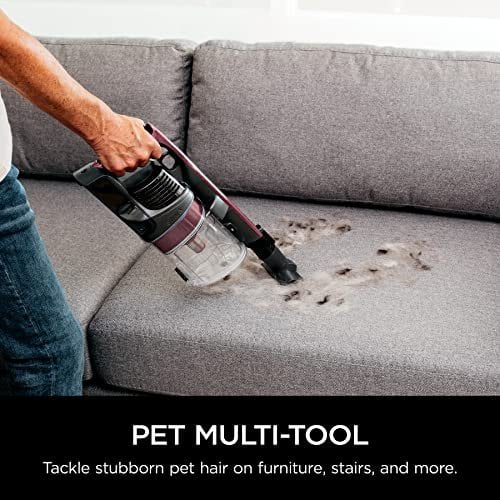 Shark Anti-Allergen Cordless Stick Vacuum with Self-Cleaning Brushroll, PowerFins, Removable Handheld Tools, 40 min runtime, Red, .34-Quart