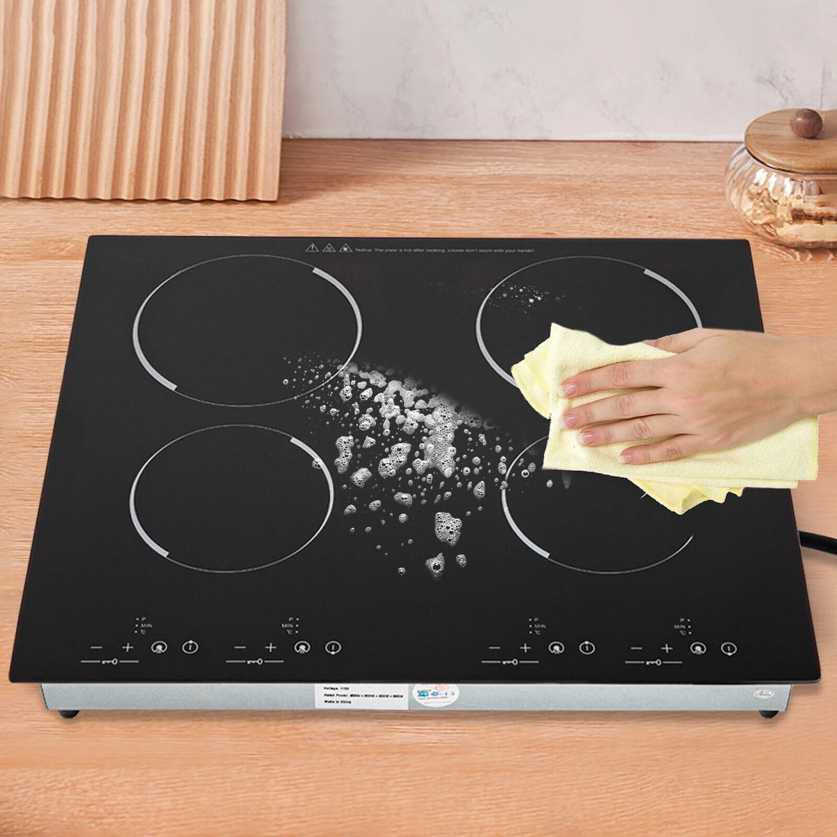 4-Burners Electric Ceramic Cooktop Built-in Cooktop Stove Ceramic Cooking Stove for kitchens, cabins