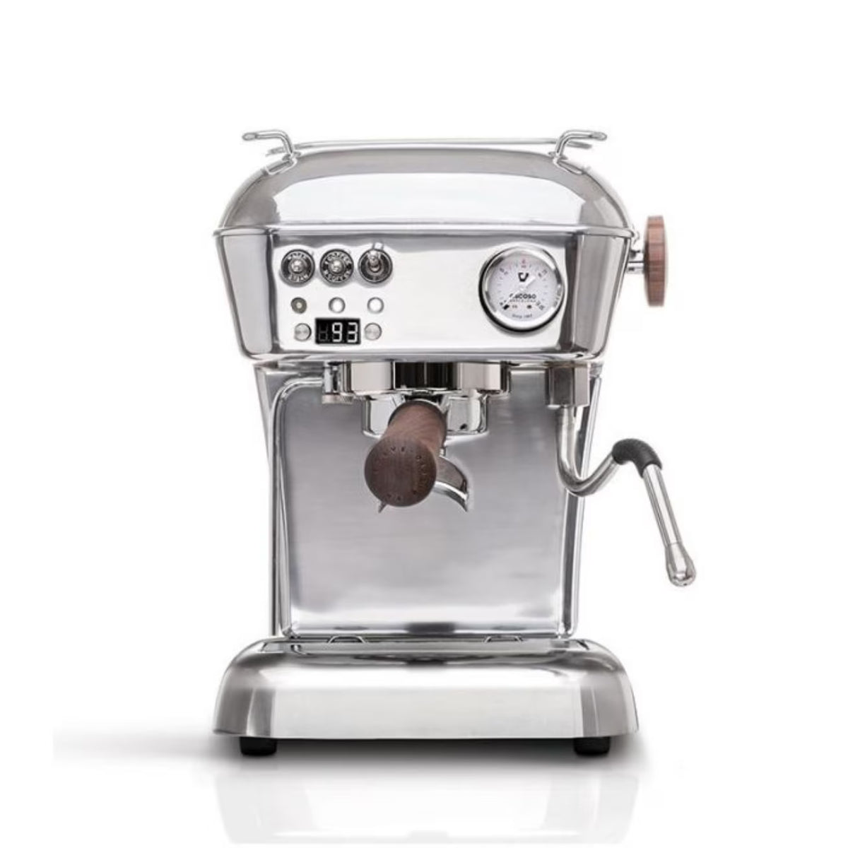Ascaso Dream PID Programmable Home Espresso Machine w/ Volumetric Controls | 120V | Walnut | Anthracite Gray