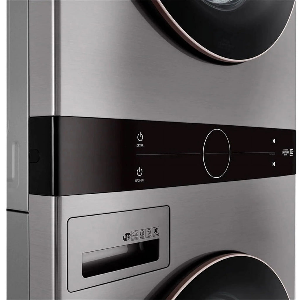 LG WKE100HVA 4.5/7.4 Cu. Ft. Smart Front Load WashTower - Graphite Steel