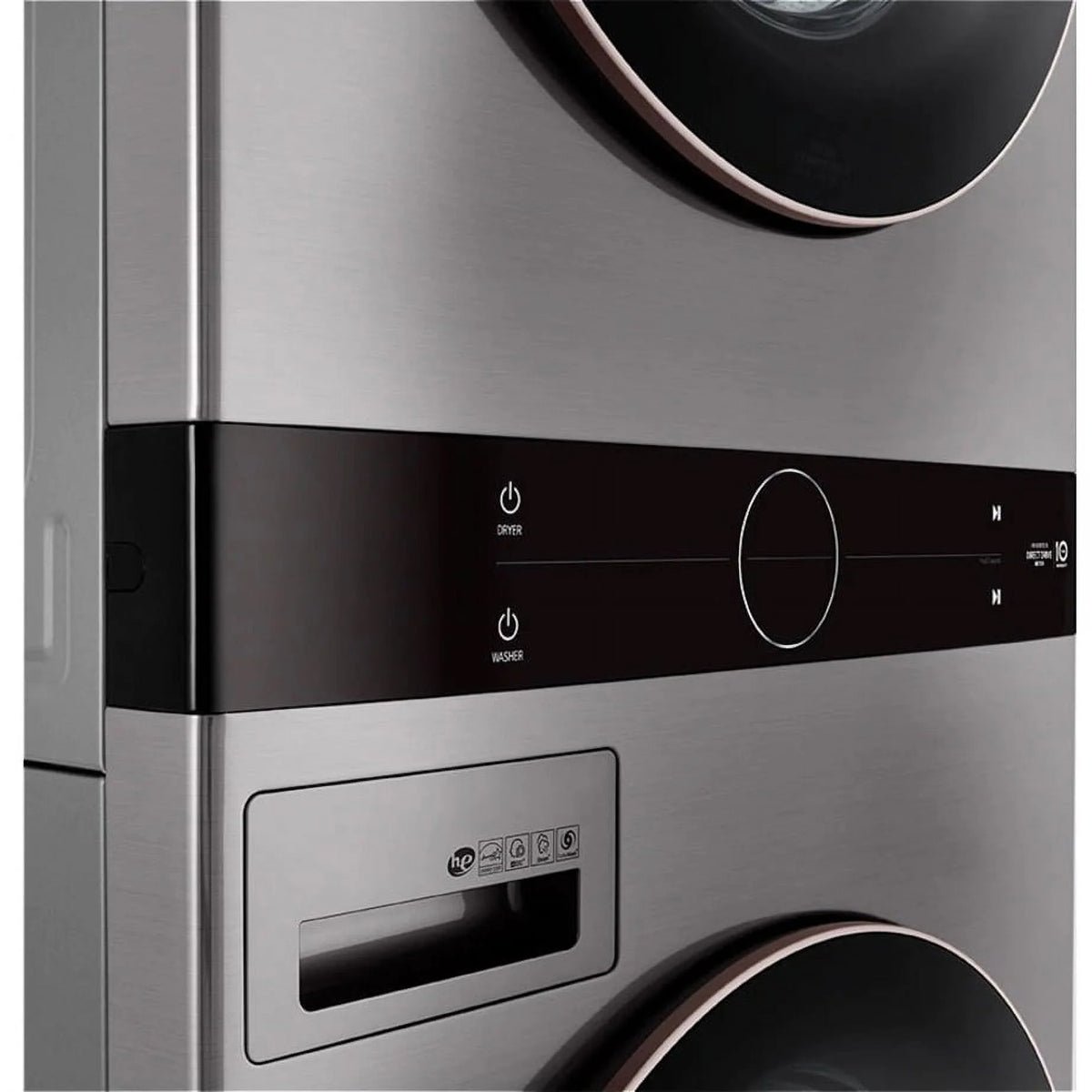 LG WKE100HVA 4.5/7.4 Cu. Ft. Smart Front Load WashTower - Graphite Steel