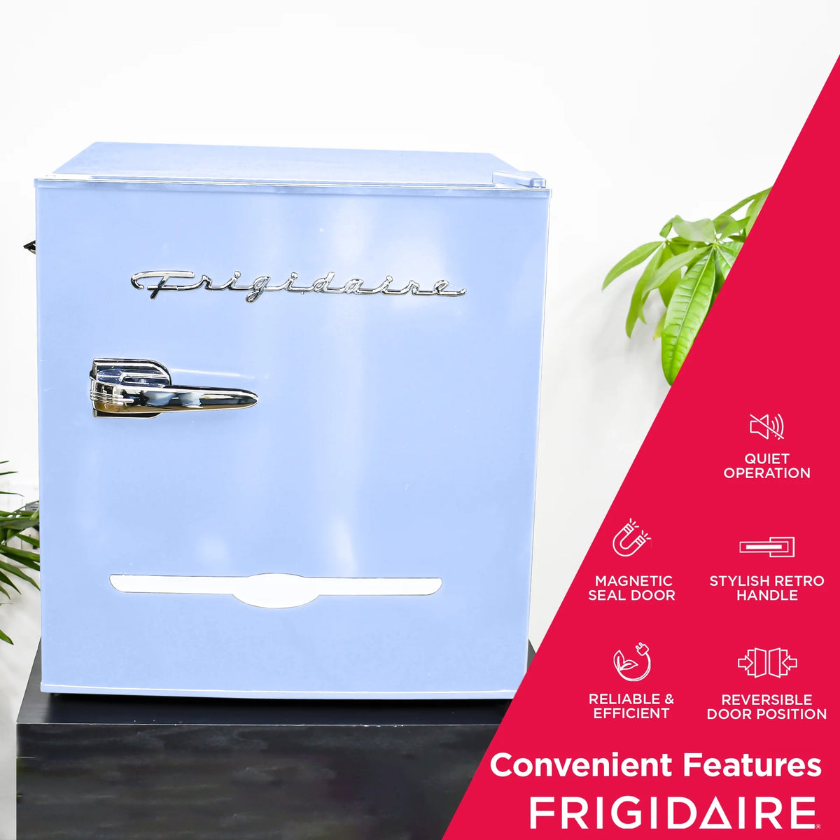 Frigidaire 1.6 Cu ft. Retro Compact Refrigerator with Side Bottle Opener, Coral