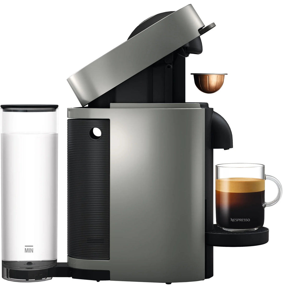 Nespresso New Vertuo Plus Coffee and Espresso Machine by De'Longhi with Aerocinno, Gray, Single-Serve Brewers