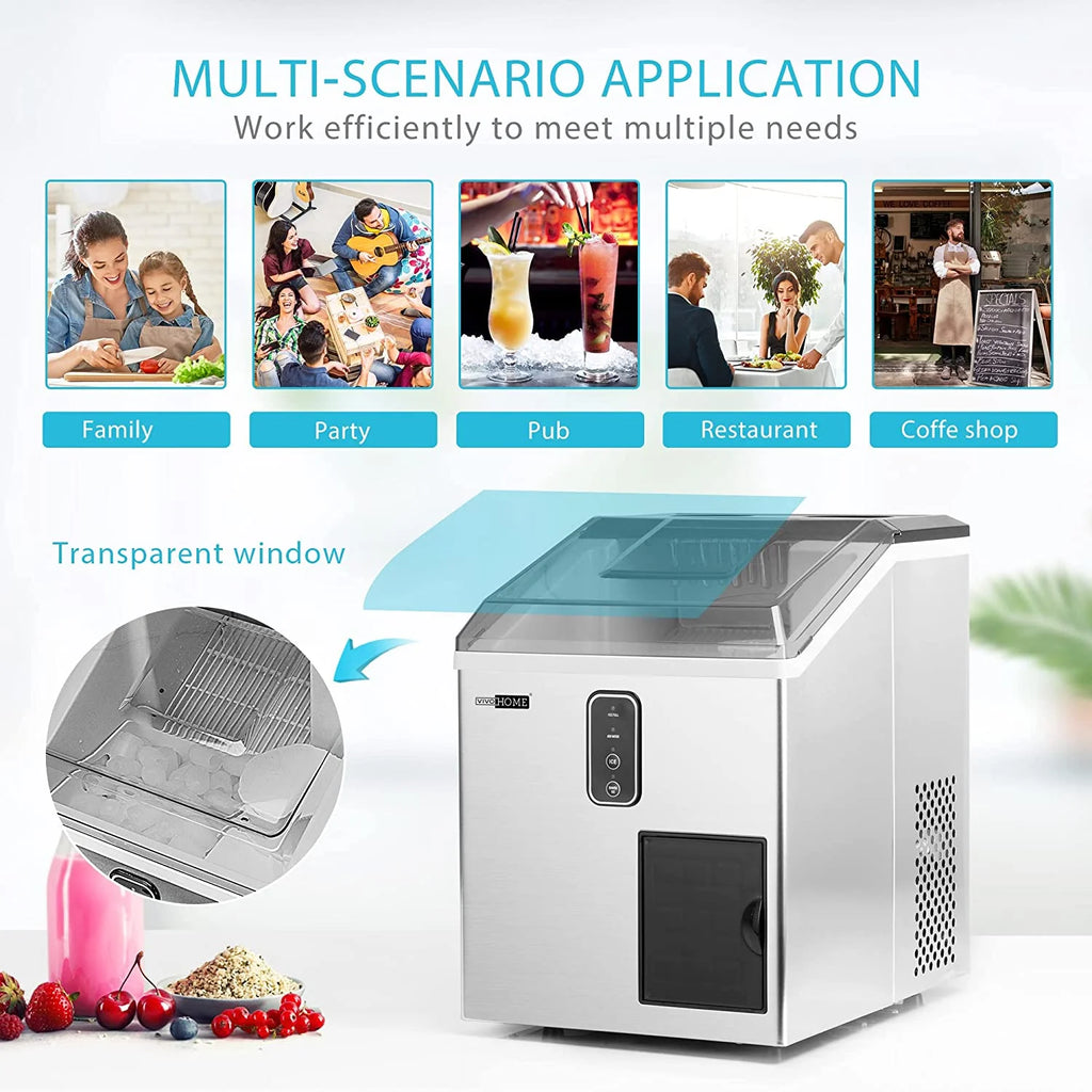 VIVOHOME 2 in 1 Countertop Ice Maker & Ice Shaver Machine, 33lbs/Day