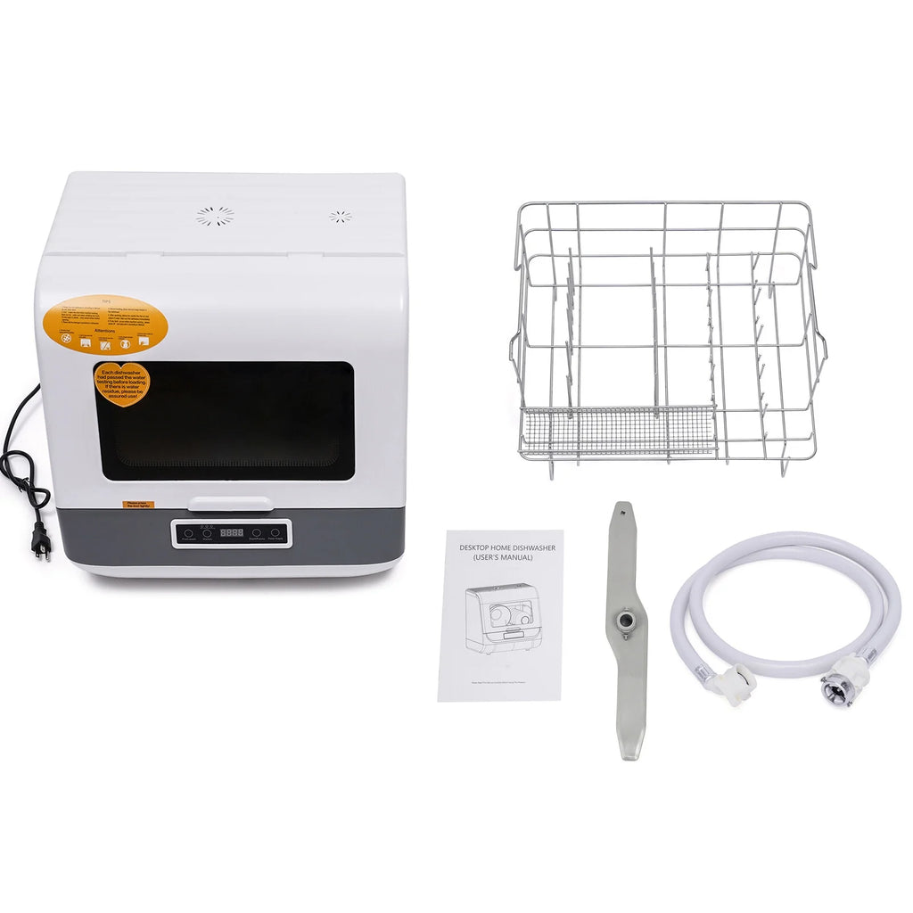 Mini Countertop Dishwasher Apartment Camper Compact Dishwasher 3 Programs 1200W