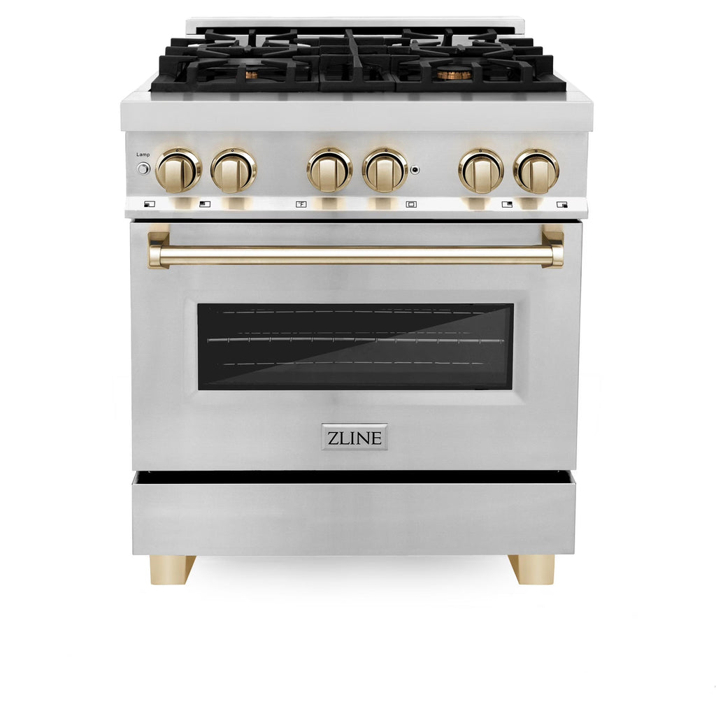 ZLINE KITCHEN AND BATH RAZ30CB professional gas range