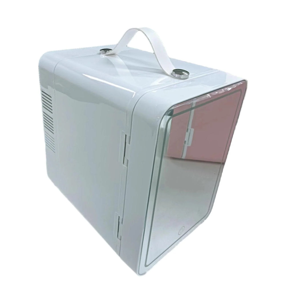 CUTICATE 12V Car Refrigerator Makeup Fridge 3 Mode Lighting with Personal Beauty Refrigerator Small Refrigerator for Vanity white